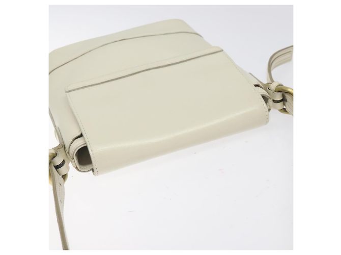Borsa a spalla in pelle bianca Auth am8778 di BURBERRY Bianco - vista 6