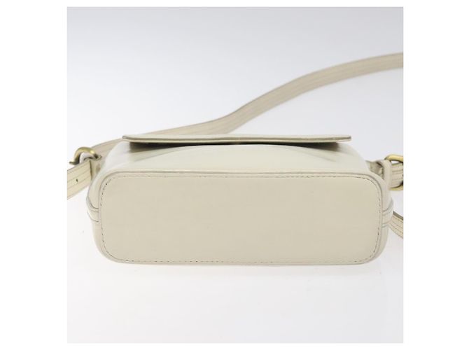 Borsa a spalla in pelle bianca Auth am8778 di BURBERRY Bianco - vista 9