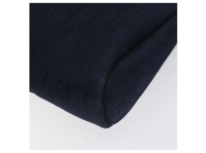 Borsa clutch in tela Trotter Christian Dior blu navy Auth bs27678 - vista 10