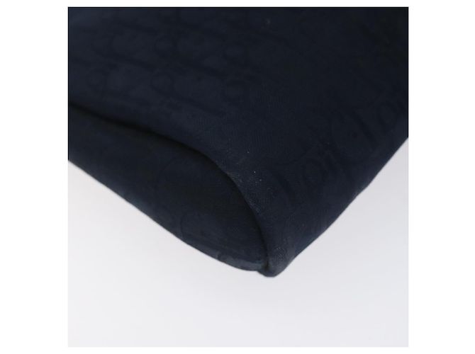 Borsa clutch in tela Trotter Christian Dior blu navy Auth bs27678 - vista 11