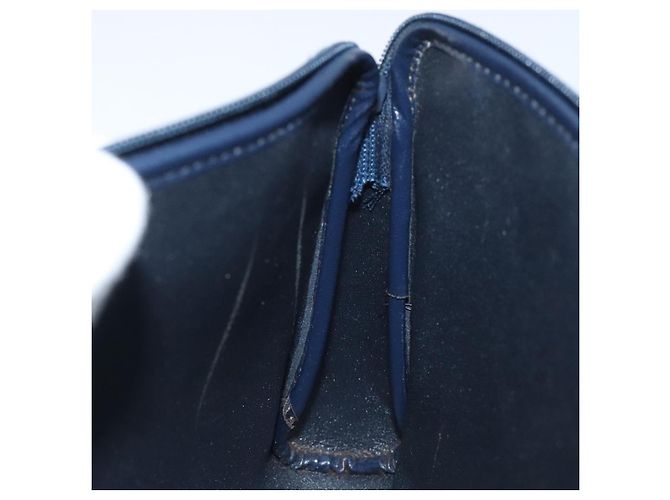 Borsa clutch in tela Trotter Christian Dior blu navy Auth bs27678 - vista 16