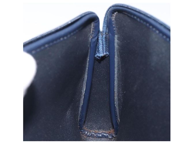 Borsa clutch in tela Trotter Christian Dior blu navy Auth bs27678 - vista 17