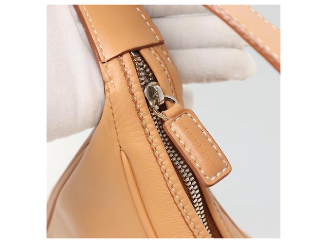Burberry Borsa a spalla in pelle beige argento autentica ep9425 - vista 15