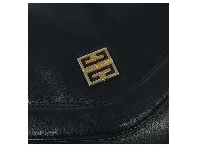 Borsa a spalla GIVENCHY in pelle blu navy e oro Auth BA3654 D'oro - vista 14