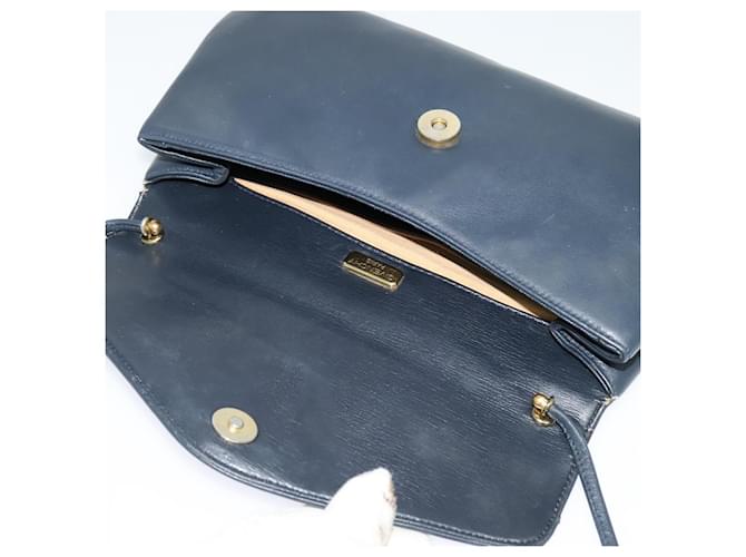 Borsa a spalla GIVENCHY in pelle blu navy e oro Auth BA3654 D'oro - vista 15