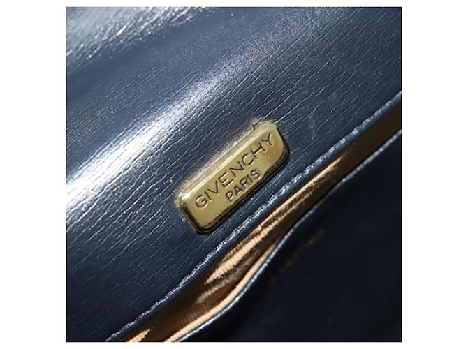 Borsa a spalla GIVENCHY in pelle blu navy e oro Auth BA3654 D'oro - vista 16