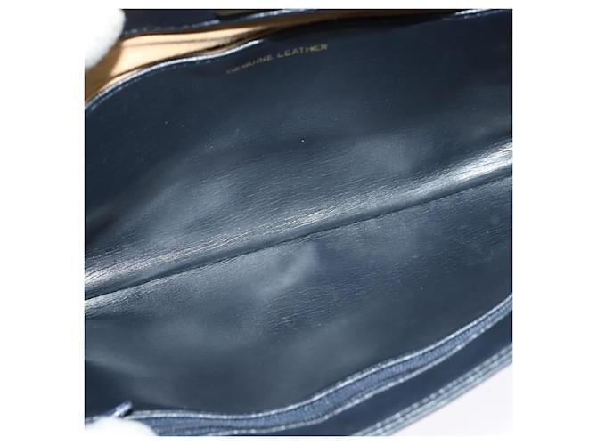 Borsa a spalla GIVENCHY in pelle blu navy e oro Auth BA3654 D'oro - vista 17