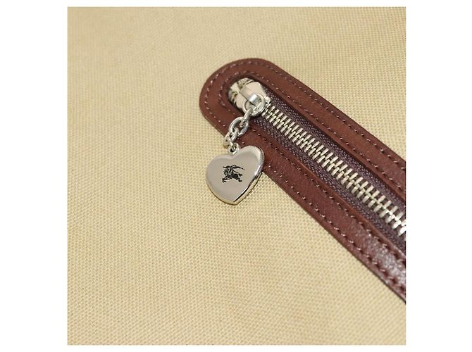 Burberry Blue Label Tote Bag aus Canvas Beige Silber Authentisch bs27140 - Ansicht 18