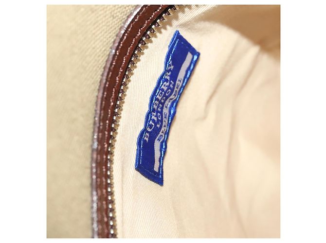 Burberry Blue Label Tote Bag aus Canvas Beige Silber Authentisch bs27140 - Ansicht 19