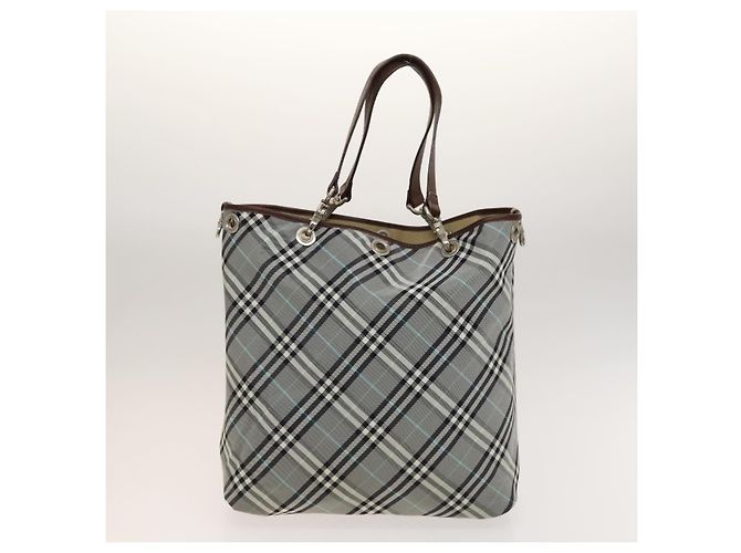 Burberry Blue Label Tote Bag aus Canvas Beige Silber Authentisch bs27140 - Ansicht 23