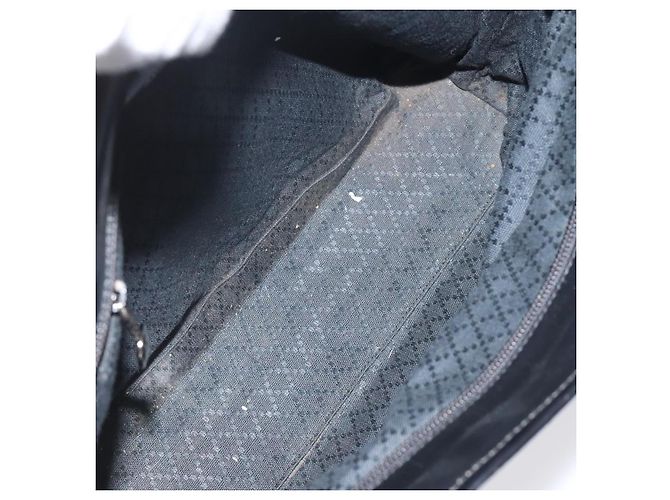 Borsa Tote GUCCI in nylon pelle nera argento 002 123 0457 Auth bs27557 Nero - vista 16