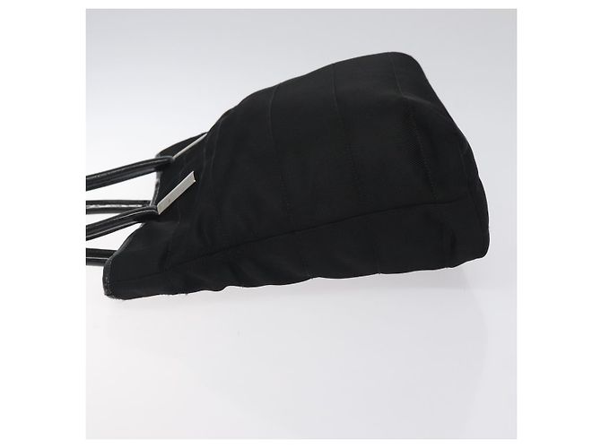Borsa Tote GUCCI in nylon pelle nera argento 002 123 0457 Auth bs27557 Nero - vista 5