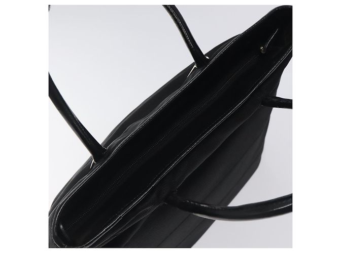 Borsa Tote GUCCI in nylon pelle nera argento 002 123 0457 Auth bs27557 Nero - vista 6