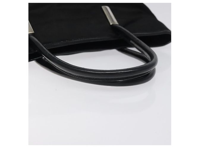 Borsa Tote GUCCI in nylon pelle nera argento 002 123 0457 Auth bs27557 Nero - vista 7