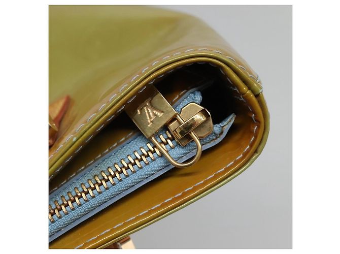 LOUIS VUITTON Monogram Vernis Borsa a Mano Houston Blu Baby M91005 LV Auth 130139 Blu chiaro - vista 10