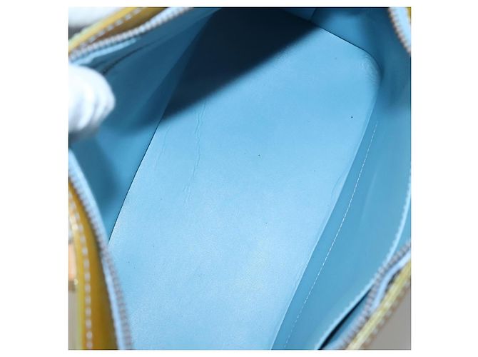 LOUIS VUITTON Monogram Vernis Borsa a Mano Houston Blu Baby M91005 LV Auth 130139 Blu chiaro - vista 11