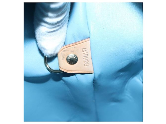 LOUIS VUITTON Monogram Vernis Borsa a Mano Houston Blu Baby M91005 LV Auth 130139 Blu chiaro - vista 12