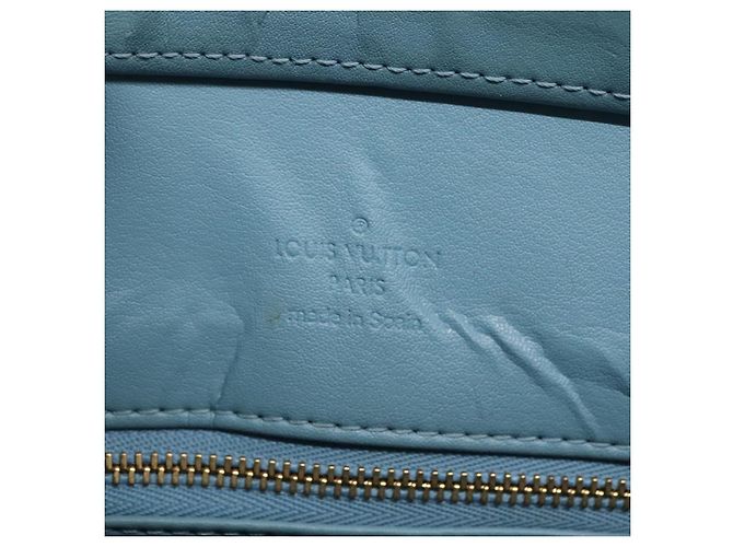 LOUIS VUITTON Monogram Vernis Borsa a Mano Houston Blu Baby M91005 LV Auth 130139 Blu chiaro - vista 17