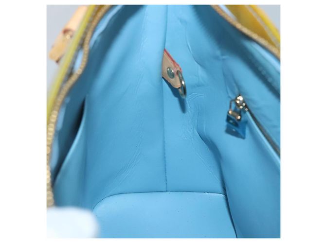 LOUIS VUITTON Monogram Vernis Borsa a Mano Houston Blu Baby M91005 LV Auth 130139 Blu chiaro - vista 19