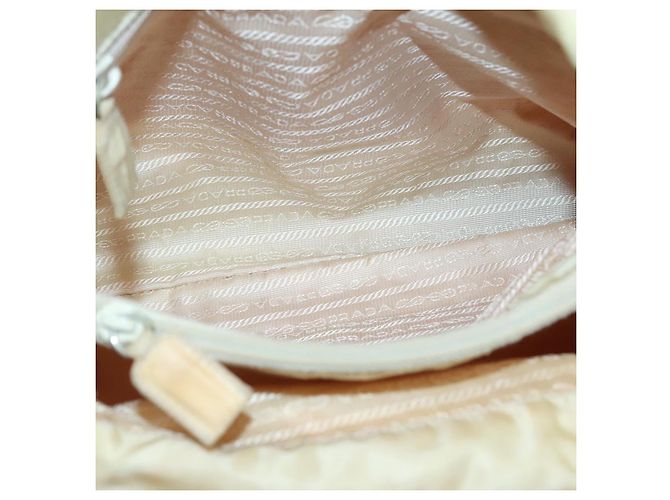 PRADA Tote Bag aus Nylon Beige Silber Authentisch bs27837 - Ansicht 10