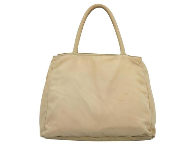 PRADA Tote Bag aus Nylon Beige Silber Authentisch bs27837 - Ansicht 2