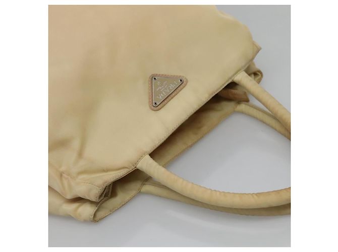 PRADA Tote Bag aus Nylon Beige Silber Authentisch bs27837 - Ansicht 6