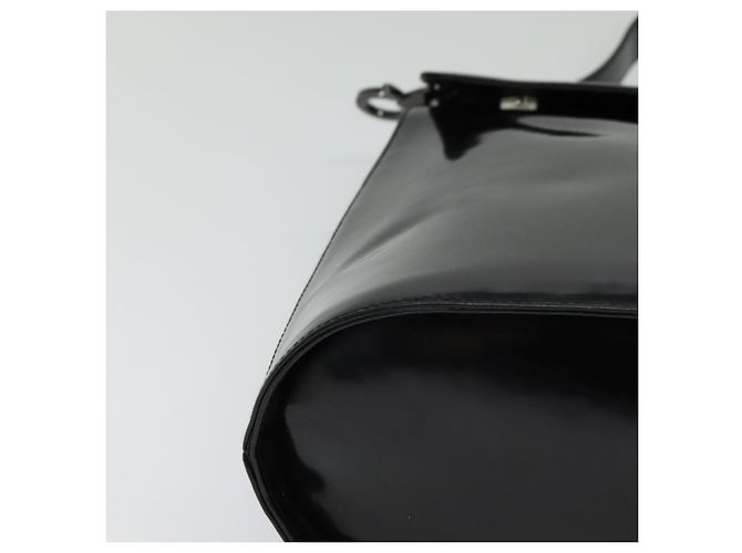 Borsa a Spalla Gancini Smalto Nero Salvatore Ferragamo Auth bs26907 - vista 10