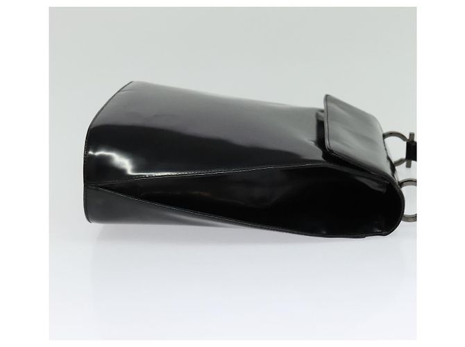 Borsa a Spalla Gancini Smalto Nero Salvatore Ferragamo Auth bs26907 - vista 5