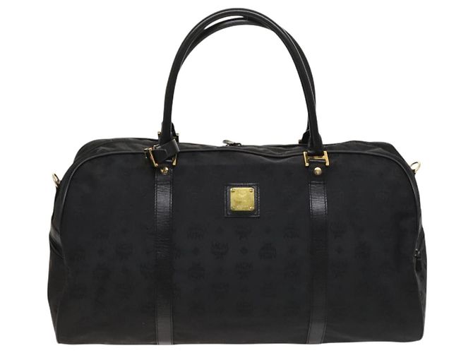 Borsa Boston in nylon 2 vie Vicetos MCM Logogram marrone oro Auth hk2824 D'oro - vista 2