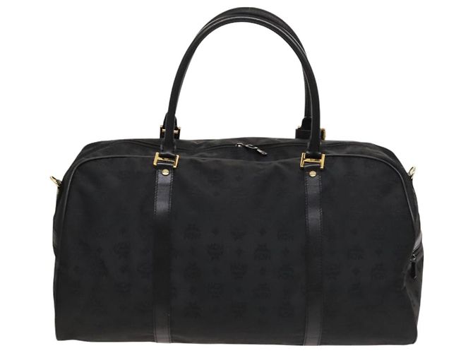 Borsa Boston in nylon 2 vie Vicetos MCM Logogram marrone oro Auth hk2824 D'oro - vista 3