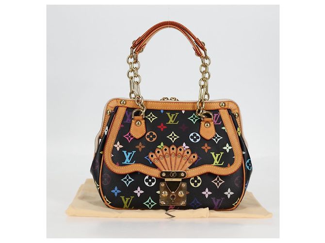 LOUIS VUITTON Handtasche Gracie MM Monogram Multicolor Schwarz M92591 Auth 126225SV - Ansicht 12