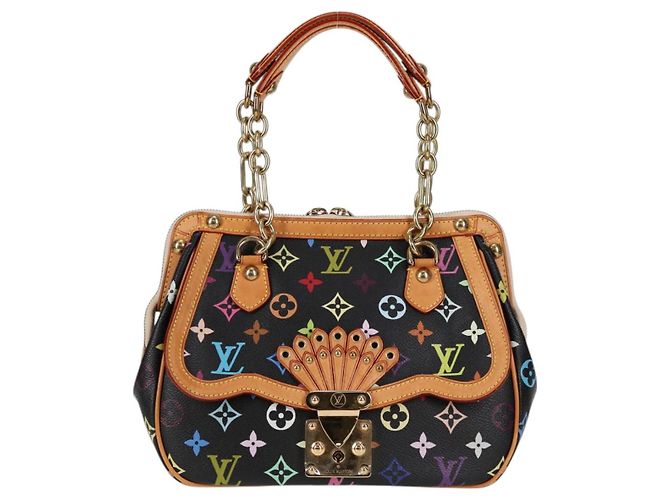 LOUIS VUITTON Handtasche Gracie MM Monogram Multicolor Schwarz M92591 Auth 126225SV - Ansicht 13