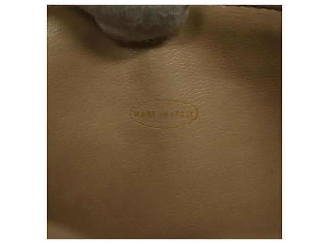 CHANEL Borsa a Spalla Matelassé con Catena in Pelle di Agnello Beige Oro CC Auth BA3639 D'oro - vista 22