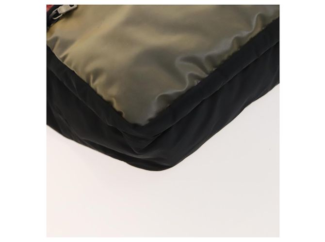PRADA Borsa a Spalla Sportiva in Nylon Nero Argento Auth bs26885 - vista 14
