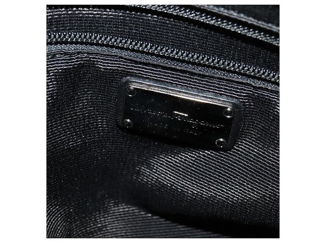 Borsa a spalla Salvatore Ferragamo Nylon 2way Nera Auth 127844 Nero - vista 16