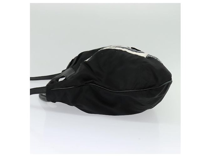 Borsa a spalla Salvatore Ferragamo Nylon 2way Nera Auth 127844 Nero - vista 4