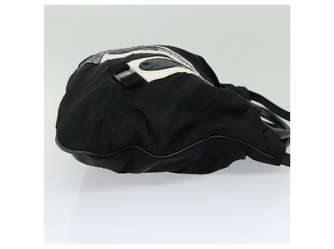 Borsa a spalla Salvatore Ferragamo Nylon 2way Nera Auth 127844 Nero - vista 5