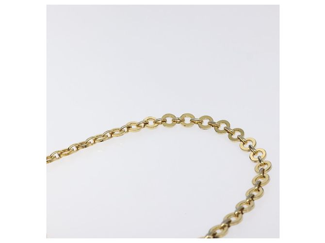 Borsa a Spalla Gancini Chain di Salvatore Ferragamo Smalto Nero Oro Auth 128633 - vista 8
