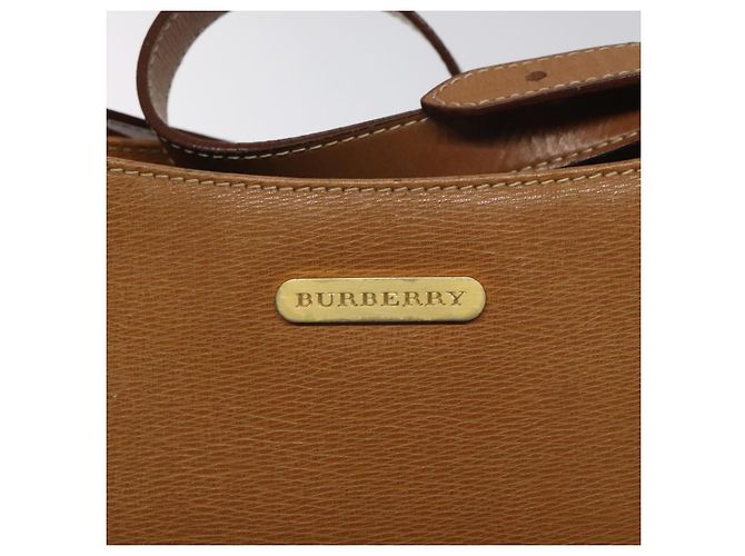 Burberry Borsa a spalla in pelle marrone dorato Auth ep9447 D'oro - vista 14