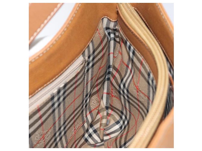 Burberry Borsa a spalla in pelle marrone dorato Auth ep9447 D'oro - vista 16