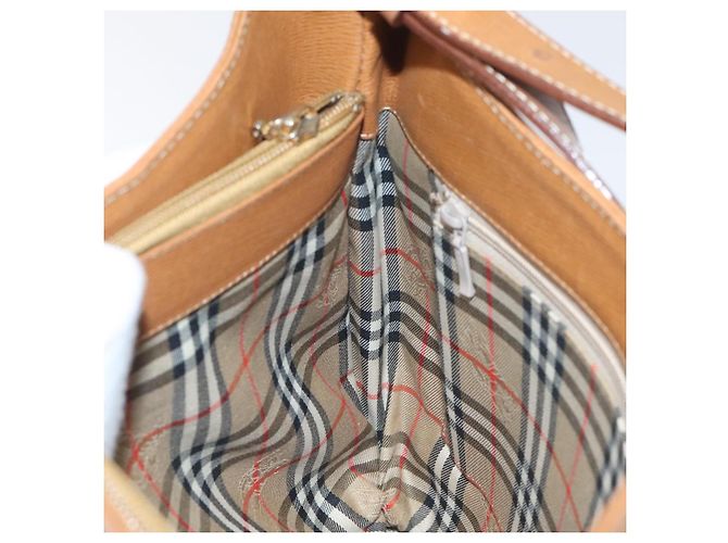 Burberry Borsa a spalla in pelle marrone dorato Auth ep9447 D'oro - vista 17