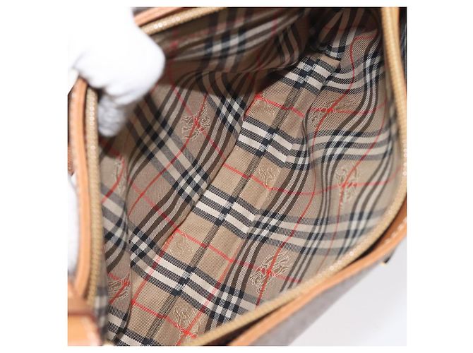 Burberry Borsa a spalla in pelle marrone dorato Auth ep9447 D'oro - vista 19