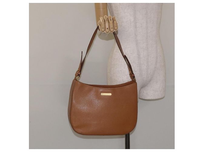 Burberry Borsa a spalla in pelle marrone dorato Auth ep9447 D'oro - vista 22