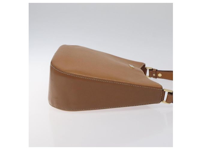 Burberry Borsa a spalla in pelle marrone dorato Auth ep9447 D'oro - vista 4