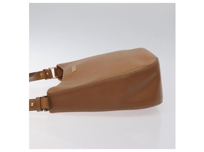 Burberry Borsa a spalla in pelle marrone dorato Auth ep9447 D'oro - vista 5