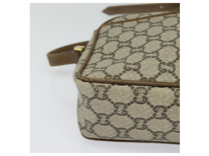 Borsa a spalla GUCCI GG Plus Supreme PVC Beige Oro Auth th6208 D'oro - vista 10