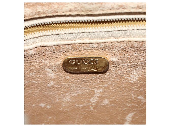 Borsa a spalla GUCCI GG Plus Supreme PVC Beige Oro Auth th6208 D'oro - vista 16