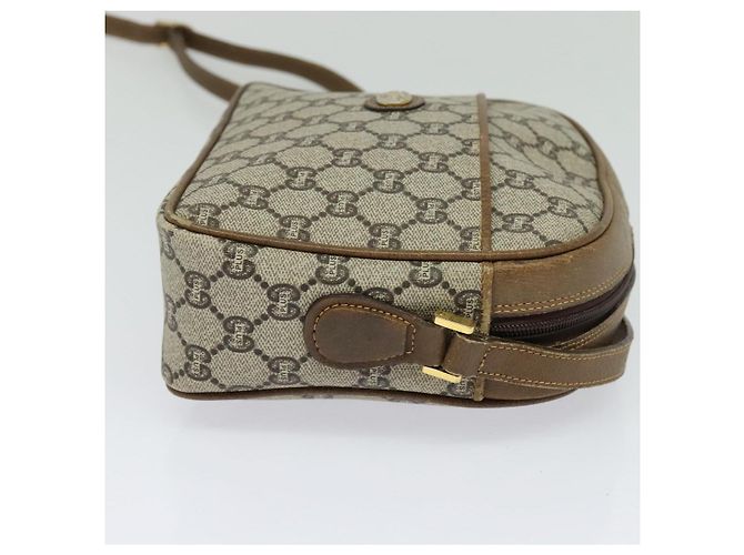 Borsa a spalla GUCCI GG Plus Supreme PVC Beige Oro Auth th6208 D'oro - vista 5