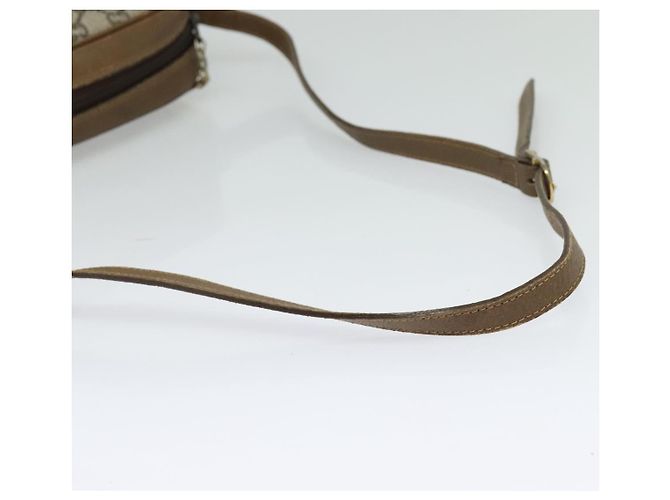 Borsa a spalla GUCCI GG Plus Supreme PVC Beige Oro Auth th6208 D'oro - vista 7