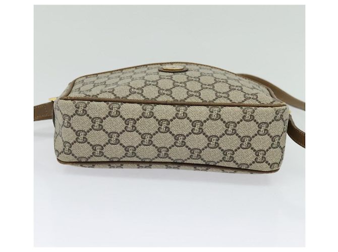 Borsa a spalla GUCCI GG Plus Supreme PVC Beige Oro Auth th6208 D'oro - vista 9